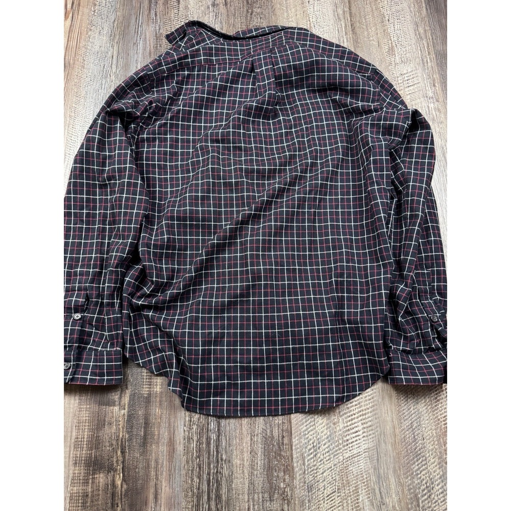 Polo Ralph Lauren Shirt Mens XL Black Red Plaid Button Up Flannel Flap Pockets - Picture 8 of 9